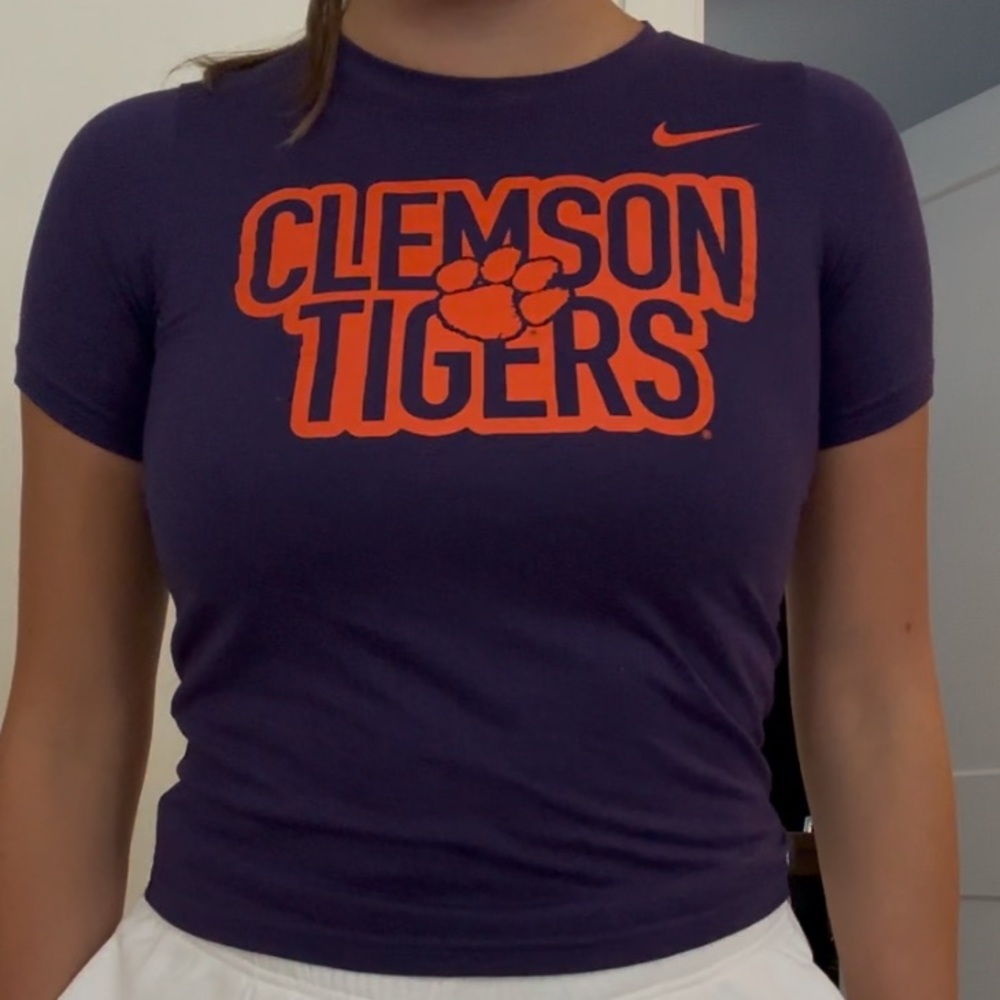 Nike Clemson Tigers Dri-Fit Purple Baby Tee